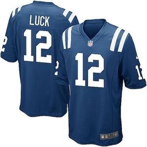 Nike Indianapolis Colts #12 Andrew Luck Royal Blue Team Color Limited Jersey Kid